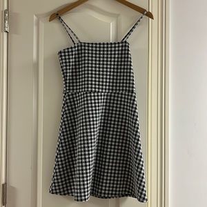 H&M Black Plaid Spaghetti Strap Dress